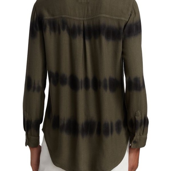 Rails Olive and Black Tie-Dye Button Down Shirt - Picture 4 of 11